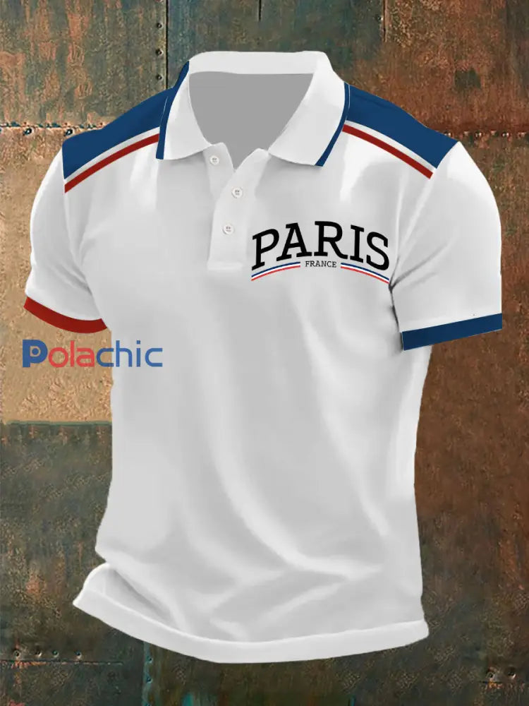 Polo à manches courtes imprimé French Vintage pour homme A / S