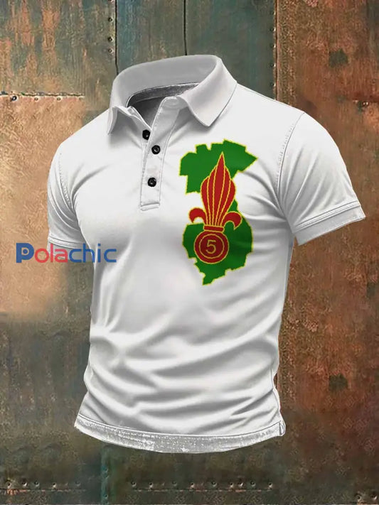 Polo À Manches Courtes Imprimé Légion Étrangère Pour Homme comme image / S