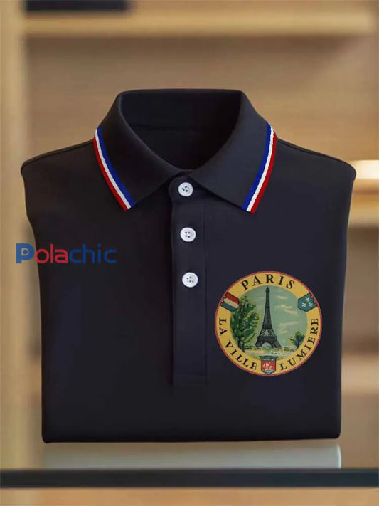 Polo Casual Avec Imprimé Vintage comme image / S