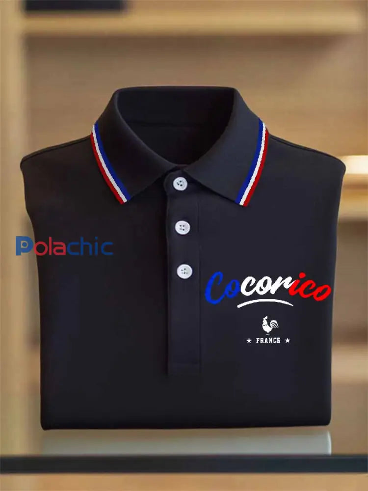 Polo Casual Avec Imprimé Vintage comme image / S