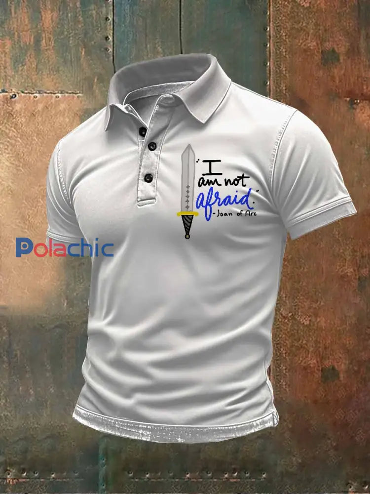 Polo Décontracté À Imprimé Jeanne D’arc Vintage comme image / S