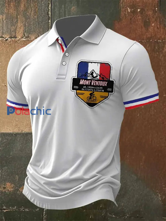 Polo Décontracté À Imprimé Rétro comme image / S
