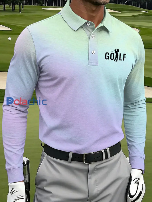 Polo décontracté imprimé de style d’affaires vintage pour hommes comme image / S