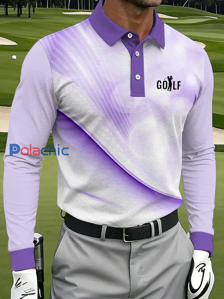 Polo décontracté imprimé de style d’affaires vintage pour hommes comme image / S