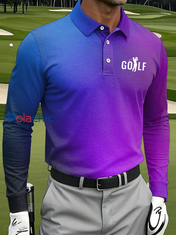 Polo décontracté imprimé de style d’affaires vintage pour hommes comme image / S