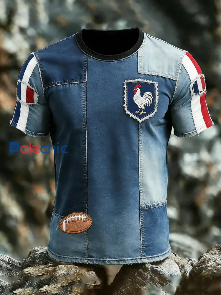 Polo Décontracté Rétro Style Rugby Français A / S