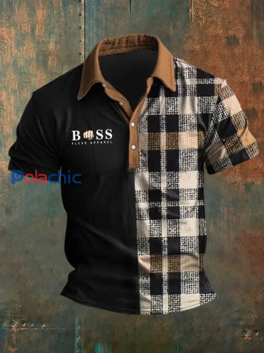 Polo décontracté rétro style vacances pour hommes A / S