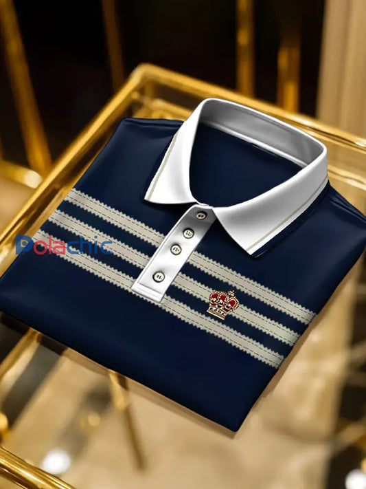 Polo Homme À Rayures Bleu Marine Vintage Bleu Marine / S