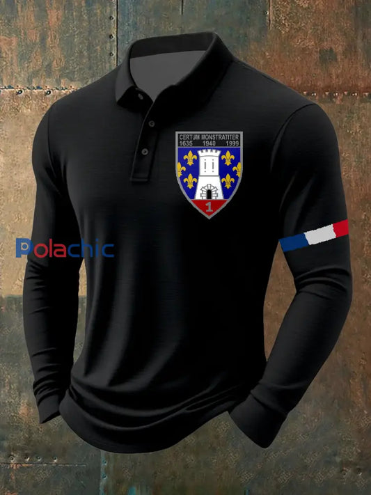 Polo Homme Imprimé Français comme image / S