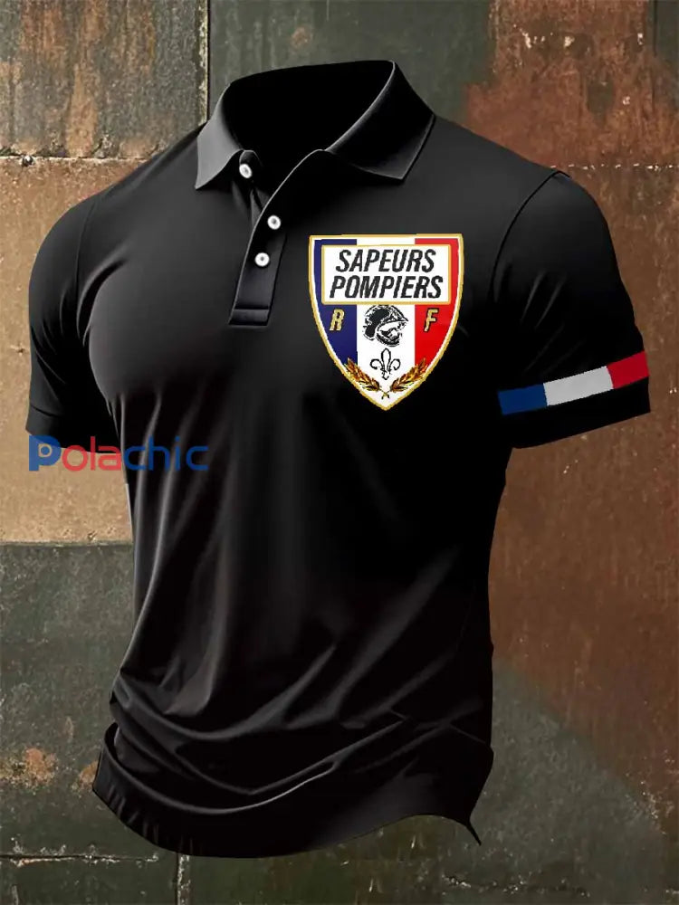 Polo Homme Imprimé Français comme image / S