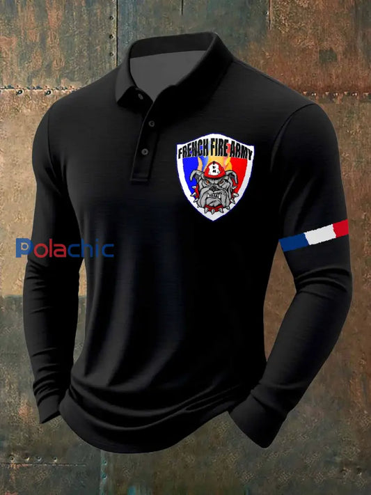Polo Homme Imprimé Français comme image / S