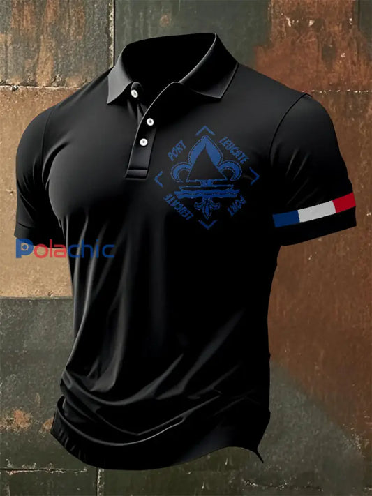Polo Homme Imprimé Français comme image / S