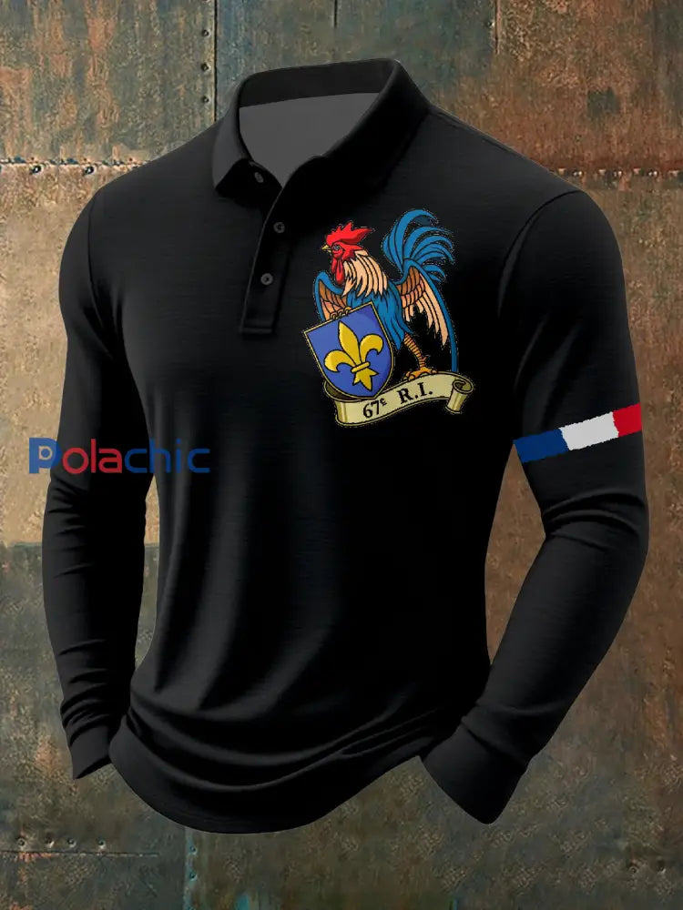 Polo Homme Imprimé Français comme image / S