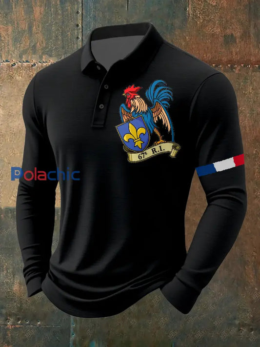Polo Homme Imprimé Français comme image / S