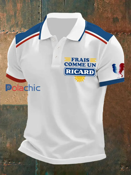 Polo imprimé à manches courtes Ricard Homme A / S