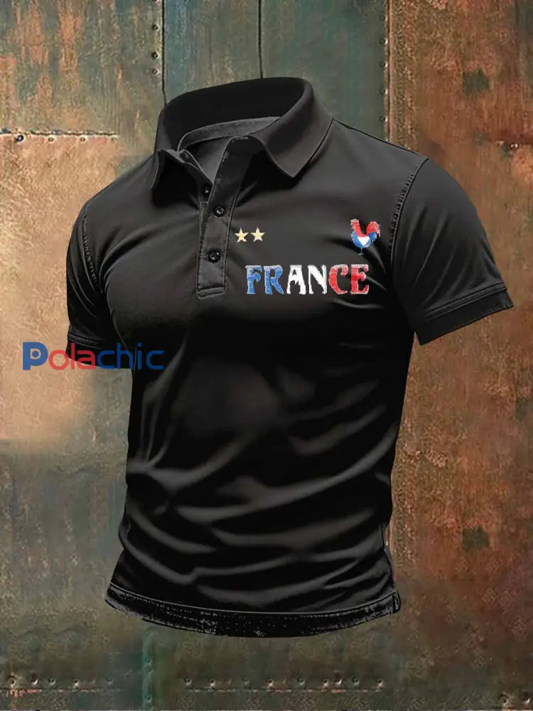 Polo Imprimé Illustration Rétro Pour Homme comme image / S
