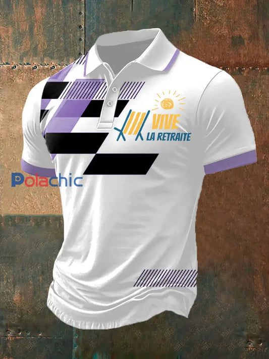 Polo imprimé Vive La Retraite Homme A / S