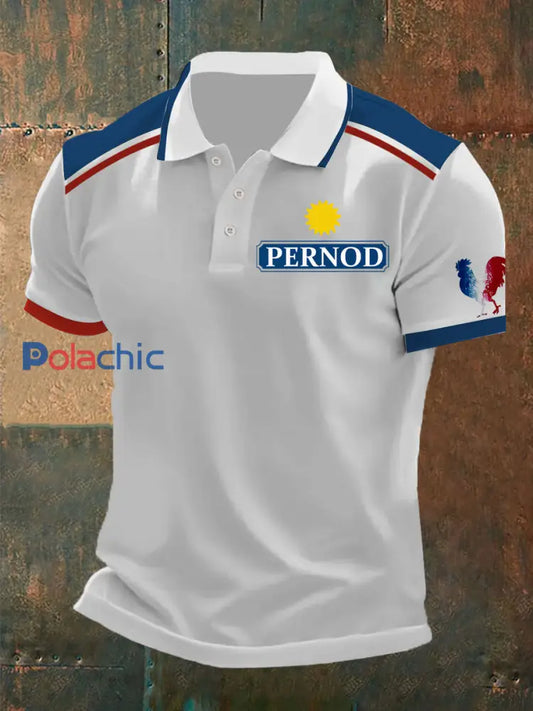 Polo Pernod Imprimé Homme Blanc / S