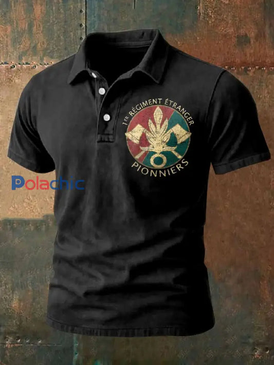 Polo Vintage Légion Étrangère Homme Imprimé comme image / S