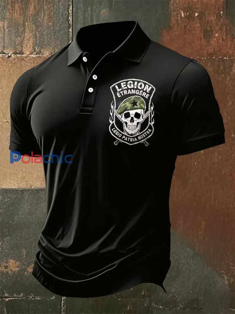 Polo Vintage Légion Étrangère Homme Imprimé comme image / S