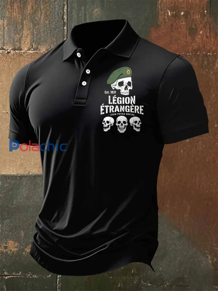 Polo Vintage Légion Étrangère Homme Imprimé comme image / S