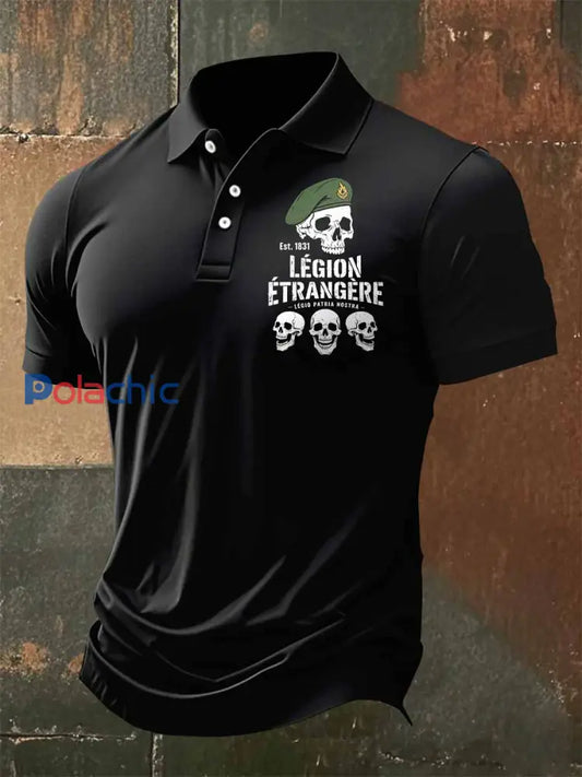 Polo Vintage Légion Étrangère Homme Imprimé comme image / S
