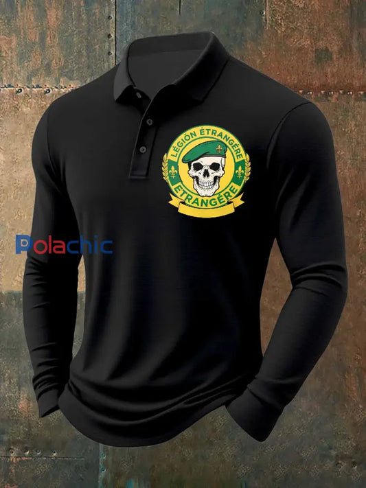 Polo Vintage Régiment Expatrié Imprimé comme image / S