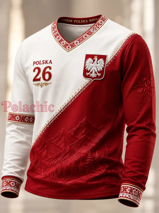 Polska koszulka męska z długim rękawem - A / S