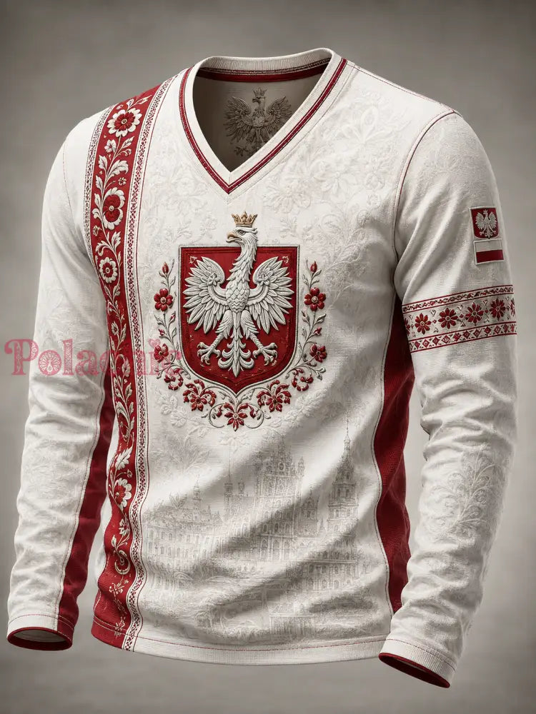 Polskie sztuka męski t-shirt z długim rękawem - A / S