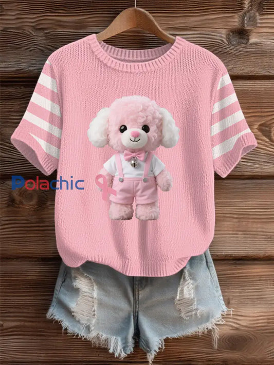 Pull Cozy Femme Rose Cancer Du Sein comme image / S