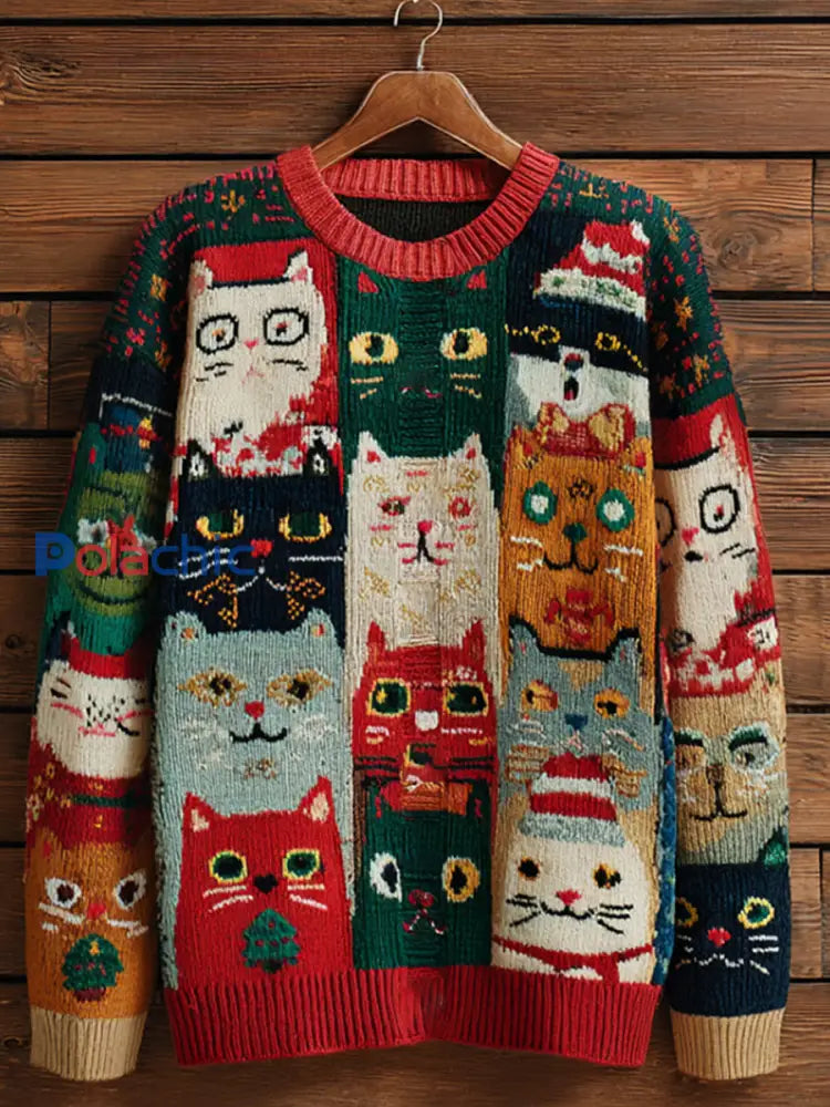 Pull décontracté confortable imprimé Art de Noël vintage pour femme A / S