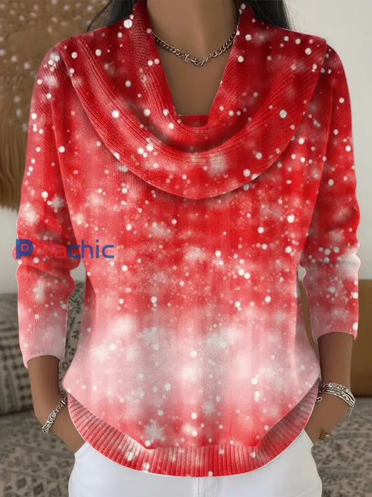 Pull Décontracté Rouge De Noël Pour Femme Rouge Clair / S