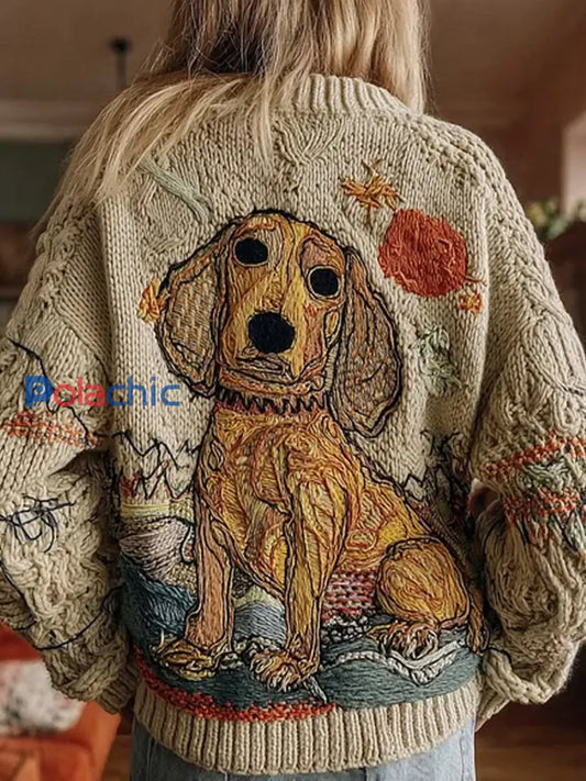 Pull décontracté vintage à imprimé animal abstrait A / S