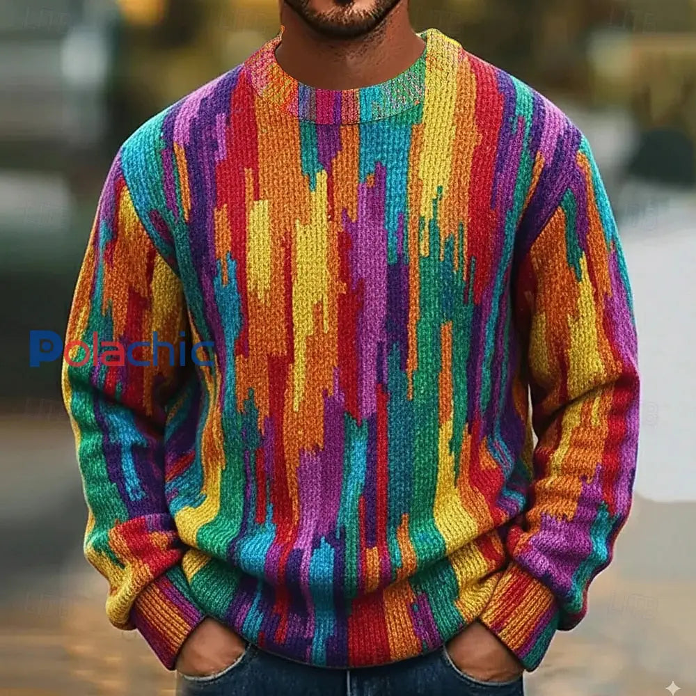 Pull Geometric Art Homme comme image / S