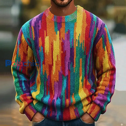 Pull Geometric Art Homme comme image / S