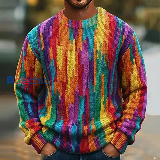 Pull Geometric Art Homme comme image / S