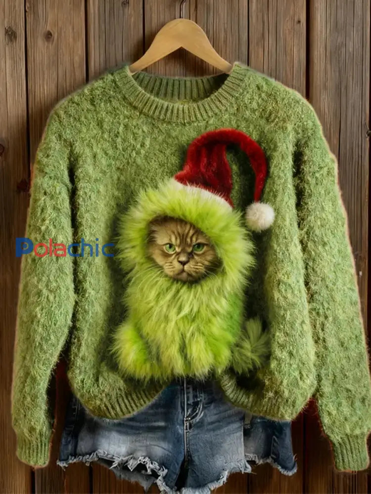Rétro Animal Art Print confortable Flanelle Sweatshirt des femmes A / S