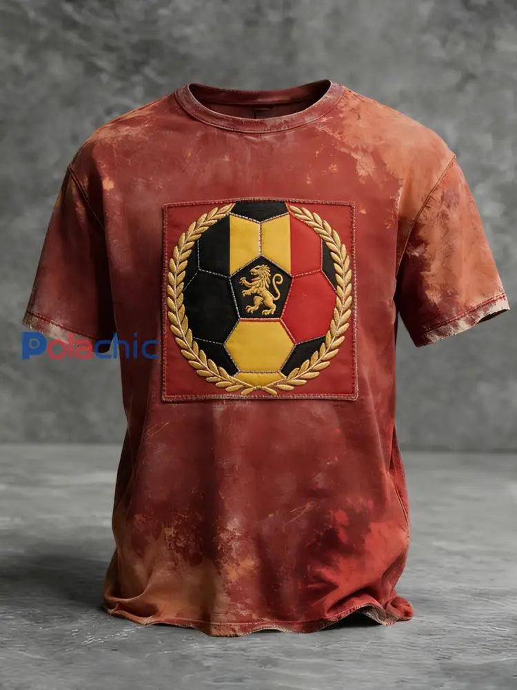 Rétro Belgique Coupe du Monde T-shirt décontracté Multicolore / S