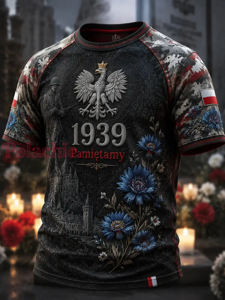 Retro koszulka okolicznościowa z motywem Polski z 1939 roku - Jak na zdjęciu / S