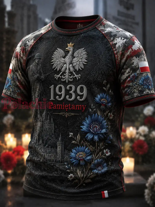 Retro koszulka okolicznościowa z motywem Polski z 1939 roku - Jak na zdjęciu / S