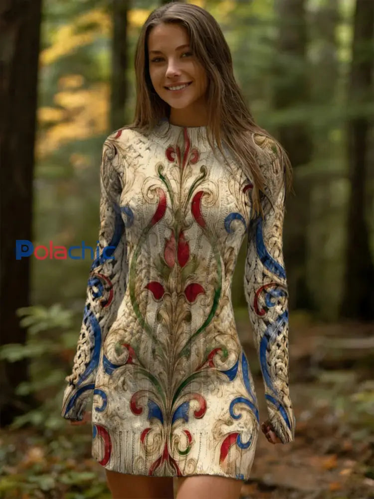 Robe jaune à imprimé floral pour femmes Multicolore / S