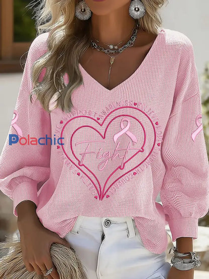 Sensibilisation au cancer du sein pour femmes rose clair / S