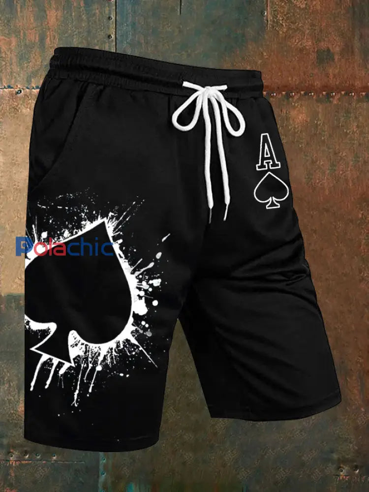 Short décontracté Texas Hold’em Ace of Spades Homme Noir / S