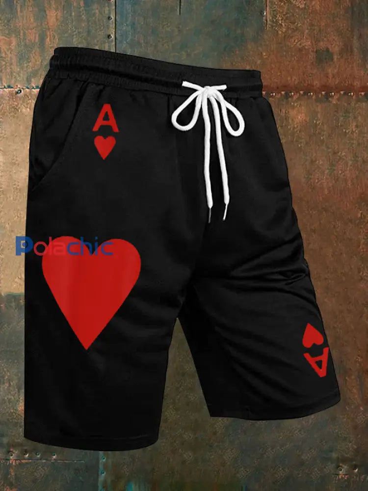 Short Poker Hearts A Homme Noir / S