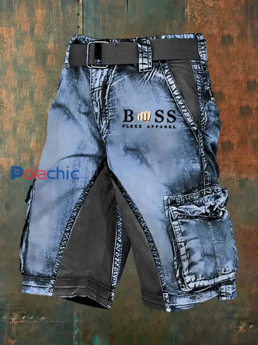 Short rétro bxss motif décontracté pour hommes