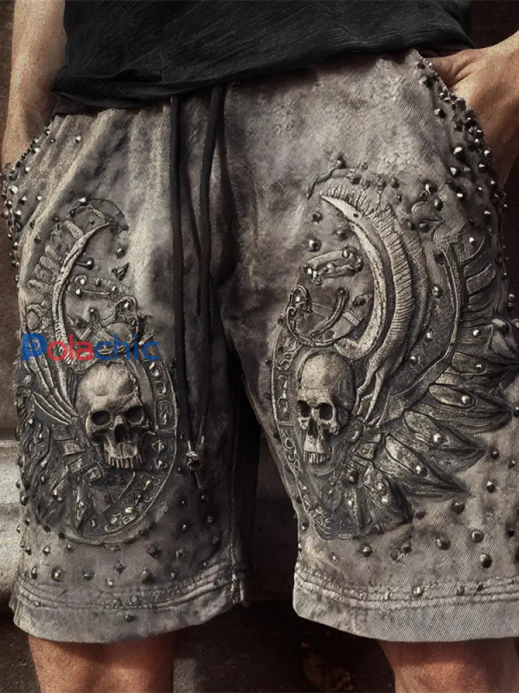 Short Rock Skulls Imprimé Homme comme image / S
