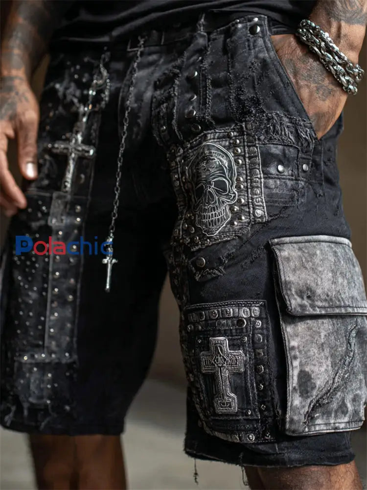 Short Rock Skulls Imprimé Homme comme image / S