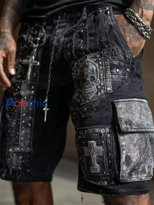 Short Rock Skulls Imprimé Homme comme image / S