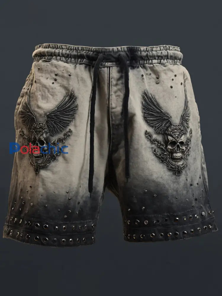 Short Rock Skulls Imprimé Homme comme image / S