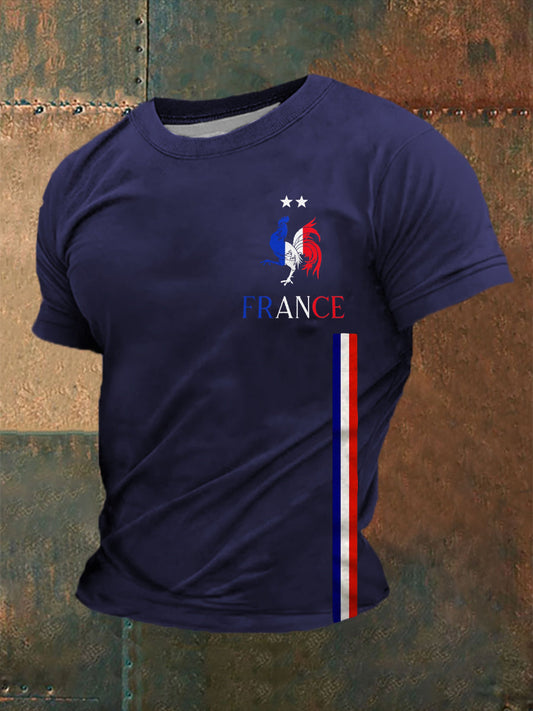 T-shirt imprimé à manches courtes Le Coq gaulois Homme